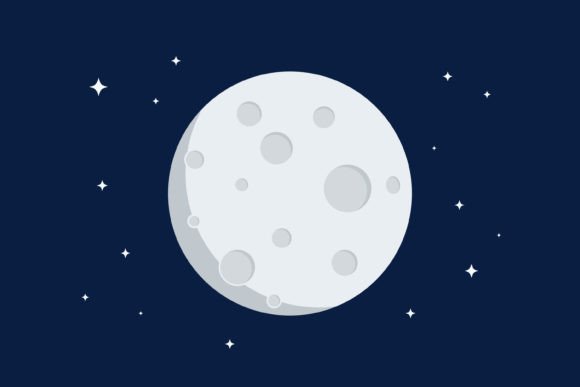 Download Full Moon Vector Illustration - Illustration Collection