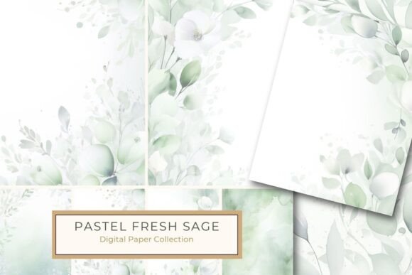 Download Watercolor Light Sage Floral Background - Floral background Collection