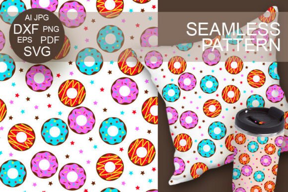 Download Seamless Background Donuts Backdrop SVG - Premium Resources