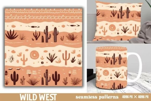 Download Wild West Western Seamless Background - Premium Bundle