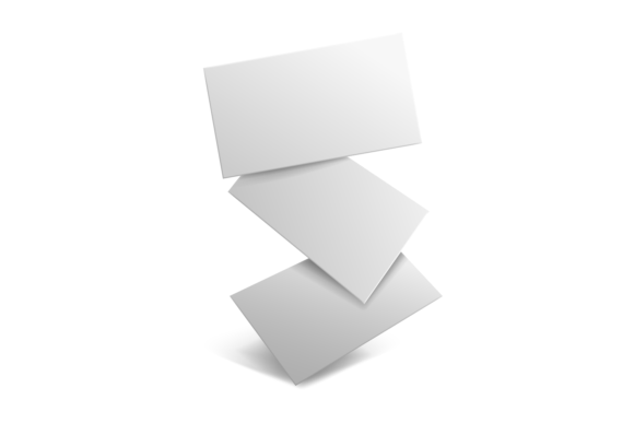 Download Business Card Blank. Realistic Falling B - Card Collection