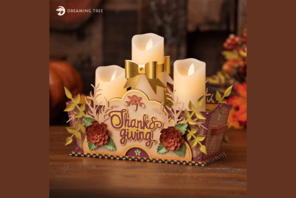 Download Thanksgiving Candle Centerpiece SVG - Premium Resources