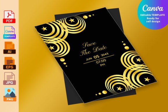 Download Luxury Golden Black Sparkle Wedding Card - Card Collection
