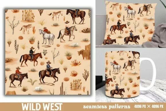 Download Wild West Western Seamless Background - Premium Bundle