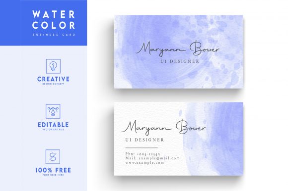 Download Watercolor Graphic Template - Id Card - Card Collection