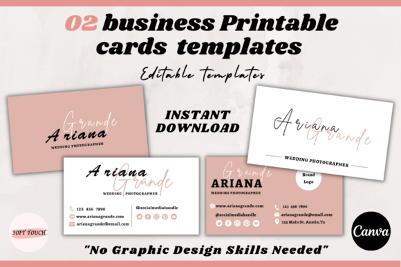 Download 2 Business Cards Templates-Canva Designs - Card Collection