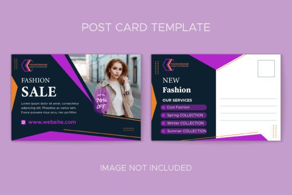 Download Fashion Brand Postcard Graphic Template - Card Collection